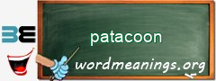 WordMeaning blackboard for patacoon